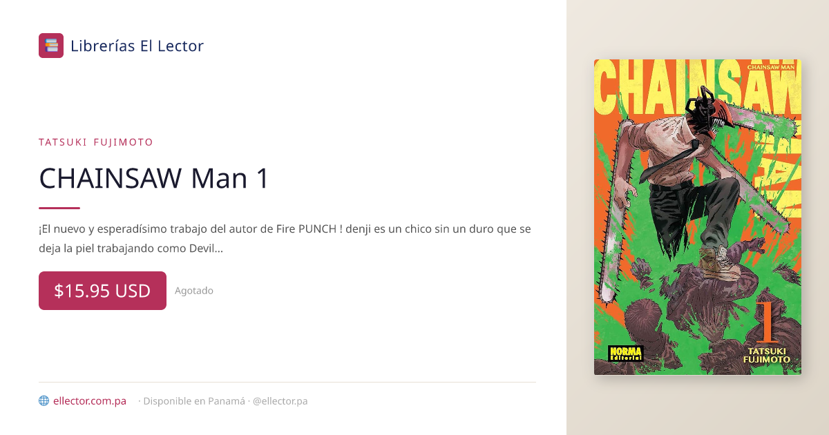 CHAINSAW Man 1 – Librerías El Lector Panamá