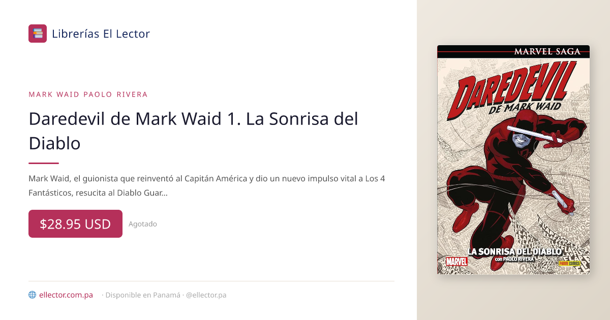 El Lector | Libro | Daredevil de Mark Waid 1. La Sonrisa del Diablo ...