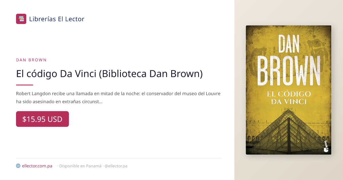 El Lector | Libro | El código Da Vinci (Biblioteca Dan Brown