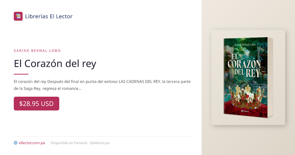 El Corazón del rey – Librerías El Lector Panamá