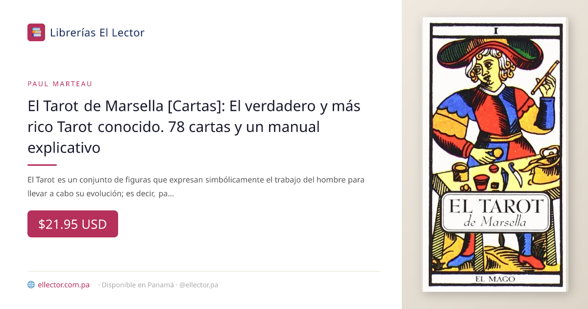 El Tarot de Marsella [Cartas]: El verdadero y más rico Tarot conocido ...
