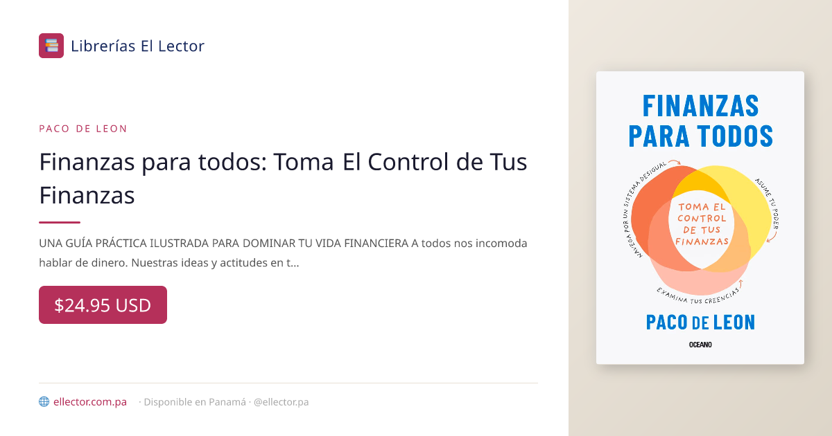 Finanzas para todos: Toma El Control de Tus Finanzas – Librerías El ...