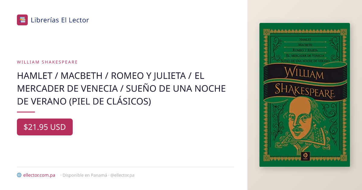 El Lector | Libro | HAMLET / MACBETH / ROMEO Y JULIETA / EL