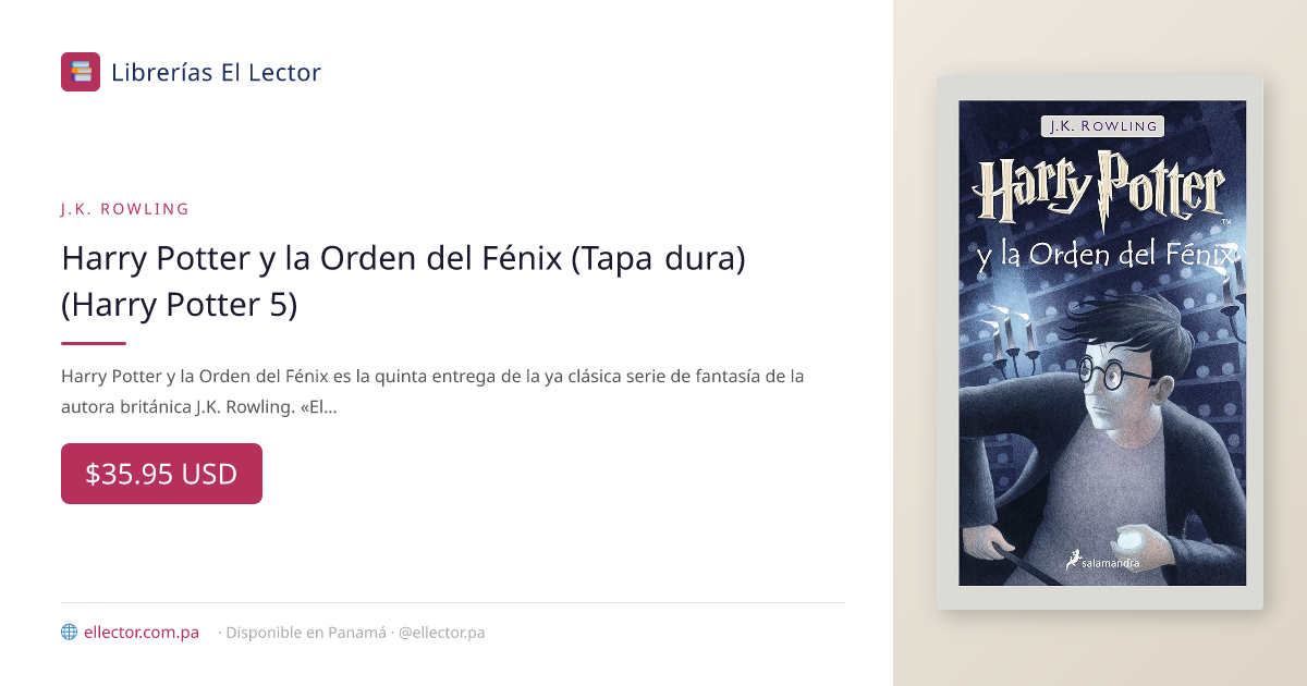 Harry Potter y la Orden del Fénix (Tapa dura) (Harry Potter 5