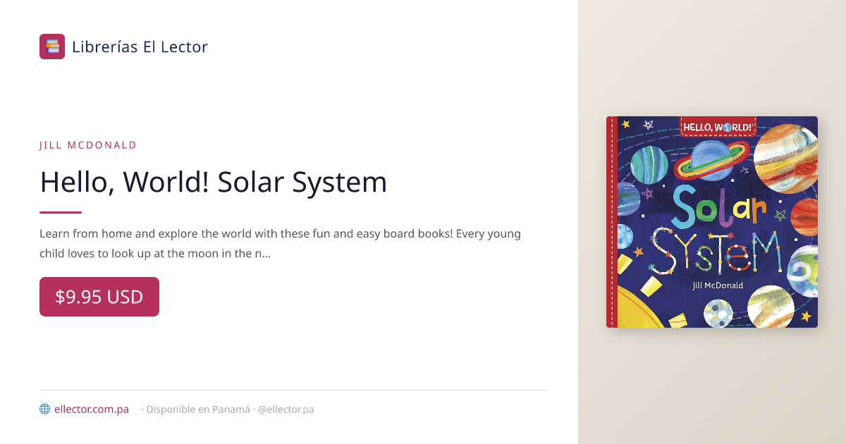 El Lector | Libro | Hello, World! Solar System | Jill McDonald ...