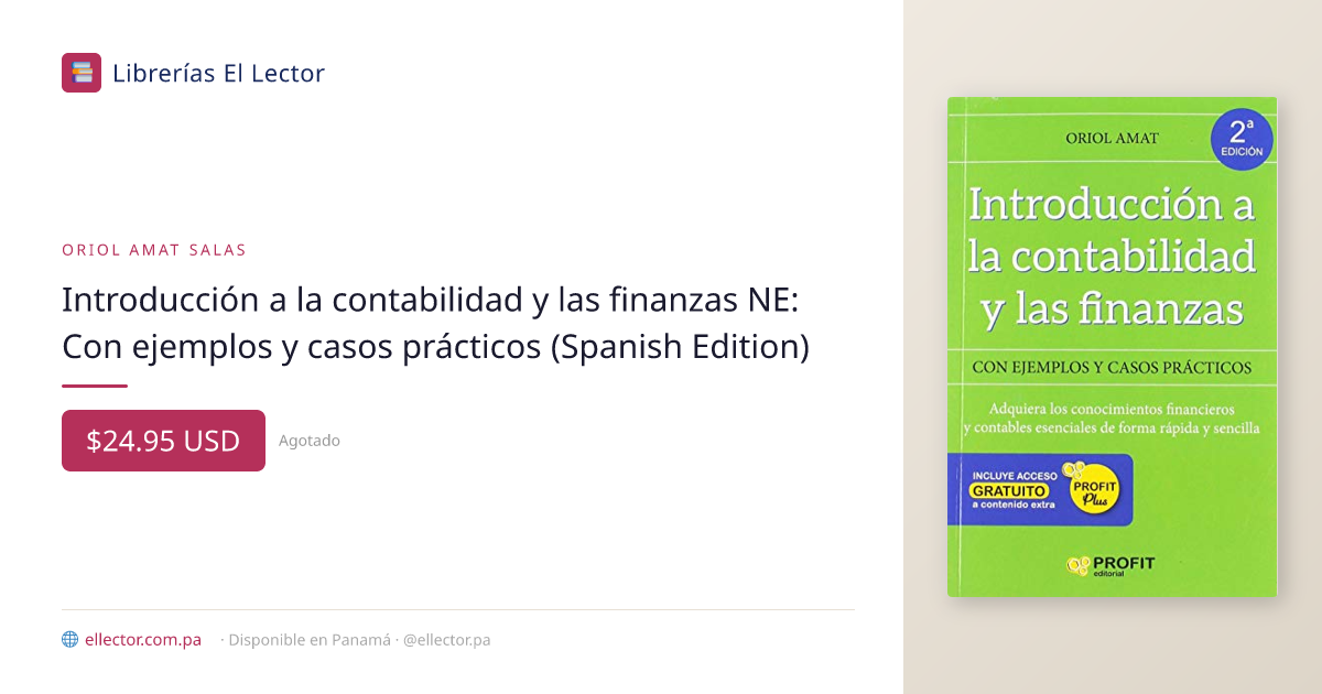 Introducción a la contabilidad y las finanzas NE: Con ejemplos y casos ...
