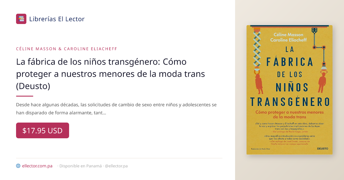 El Lector | Libro | La fábrica de los niños transgénero: Cómo proteger ...