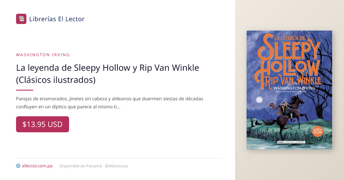 El Lector | Libro | La leyenda de Sleepy Hollow y Rip Van Winkle