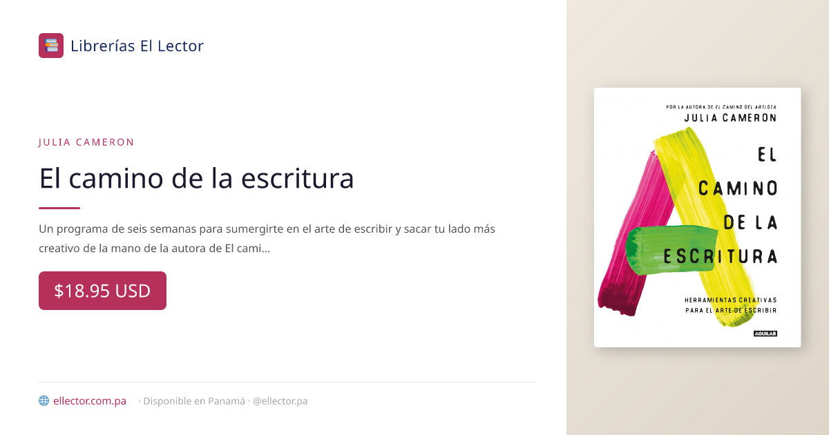Libro | El camino de la escritura |Julia Cameron – Librerías El Lector ...