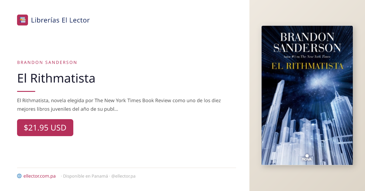 Libro | El Rithmatista |Brandon Sanderson – Librerías El Lector Panamá