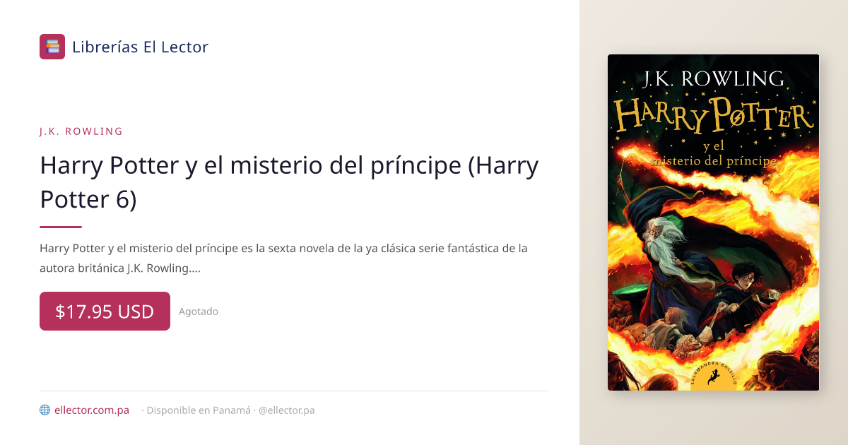 Libro | Harry Potter y el misterio del príncipe (Harry Potter 6) |J.K ...