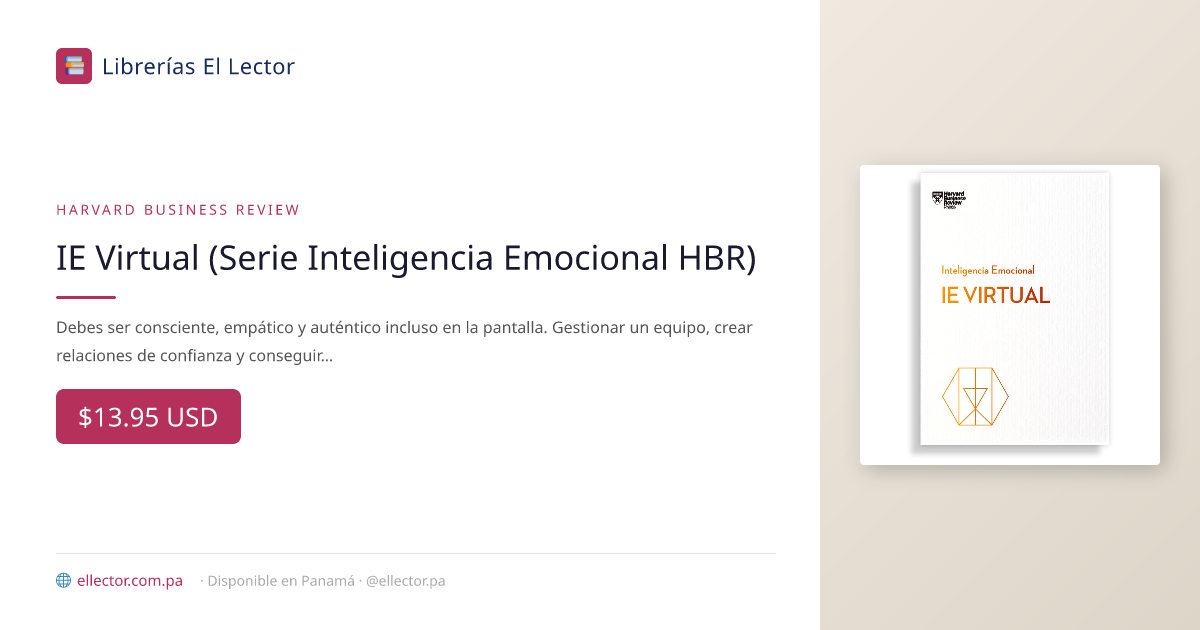 IE Virtual (Serie Inteligencia Emocional HBR) – Librerías El Lector Panamá
