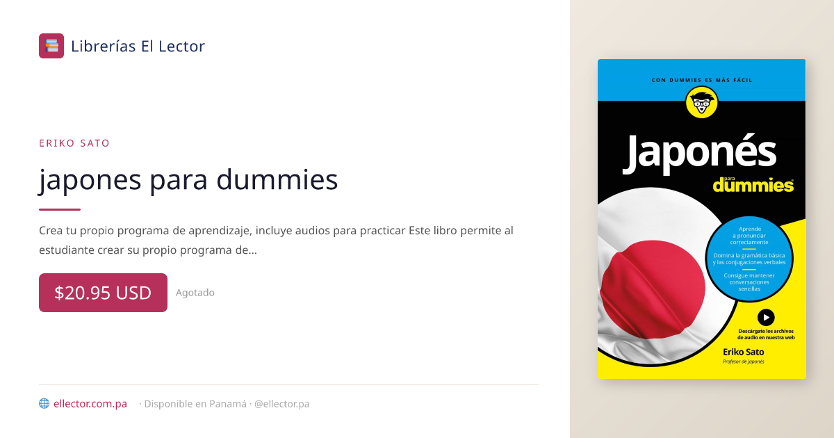 japones para dummies | eriko sato – Librerías El Lector Panamá
