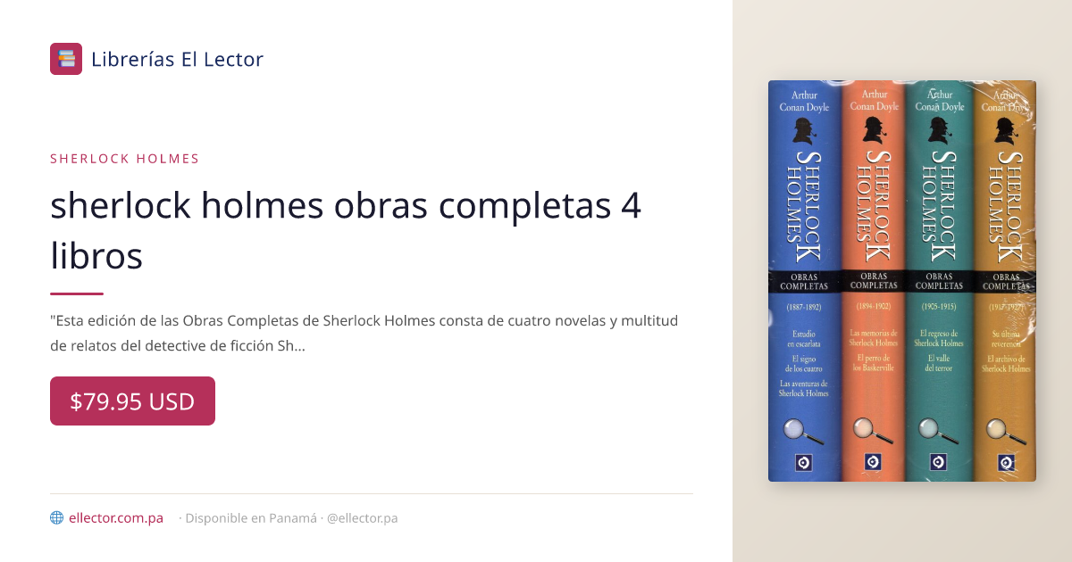 sherlock holmes obras completas 4 libros | sherlock holmes