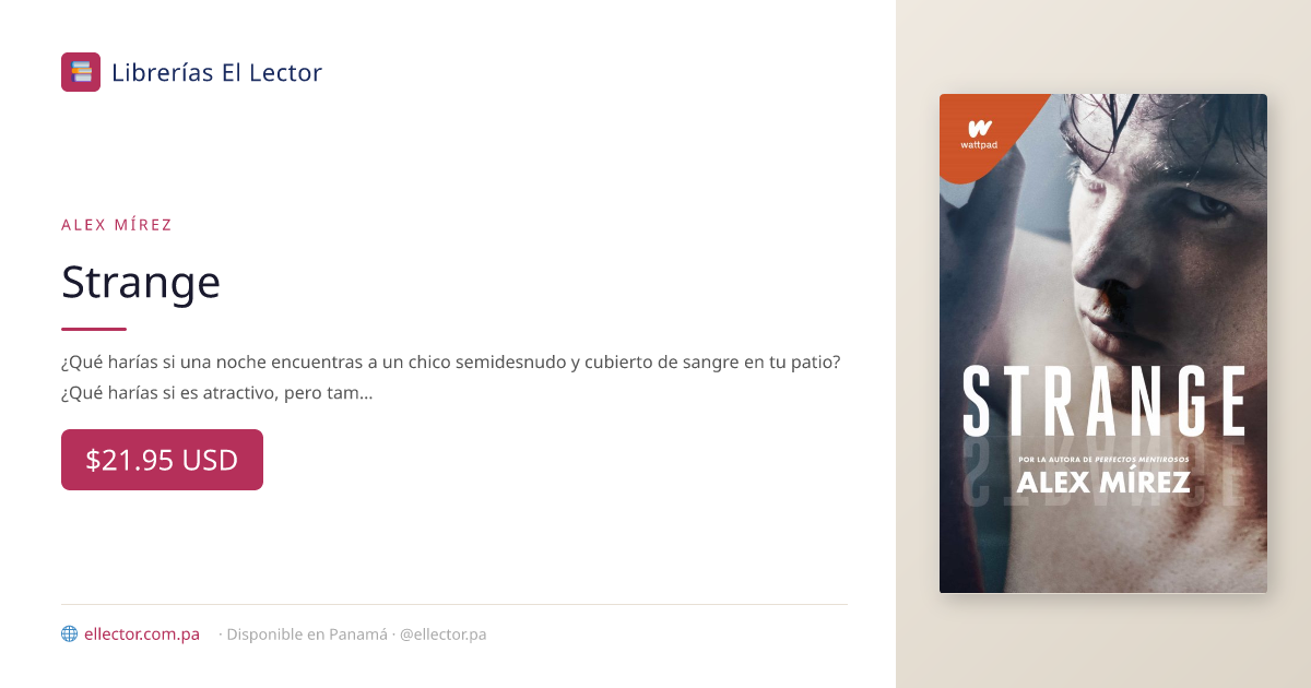 Libro | Strange |Alex Mírez – Librerías El Lector Panamá