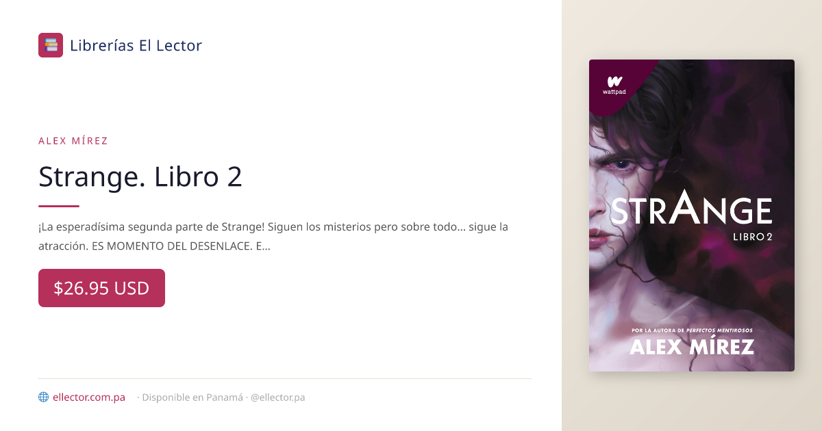 Libro | Strange. Libro 2 | Alex Mírez – Librerías El Lector Panamá
