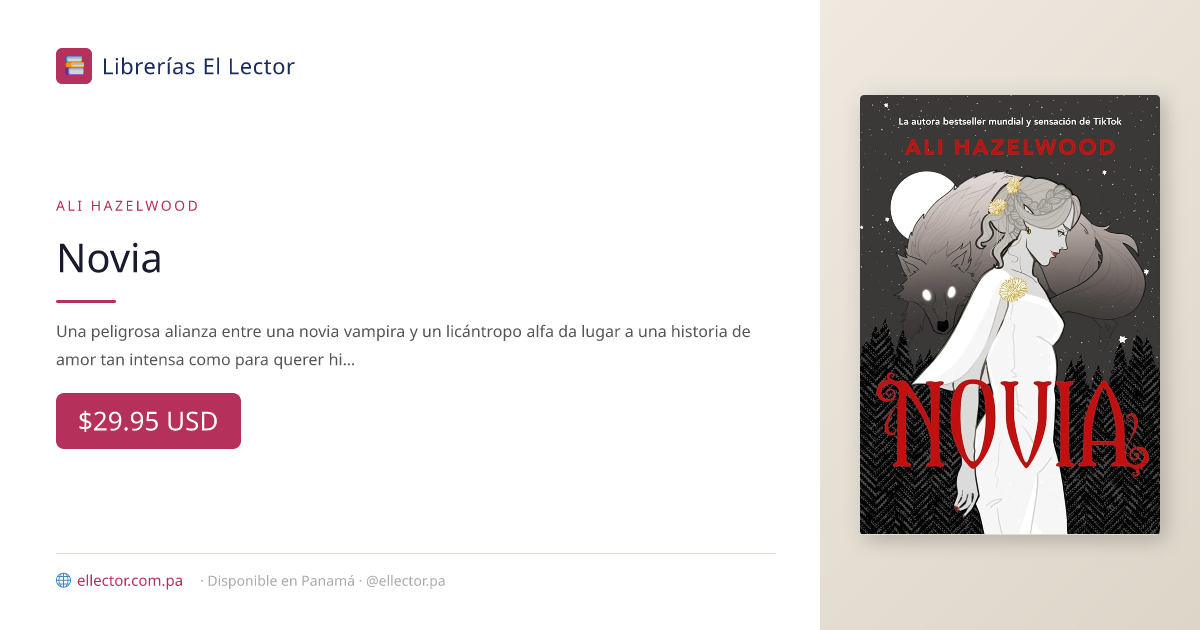 Novia | Ali Hazelwood | Libro – Librerías El Lector Panamá