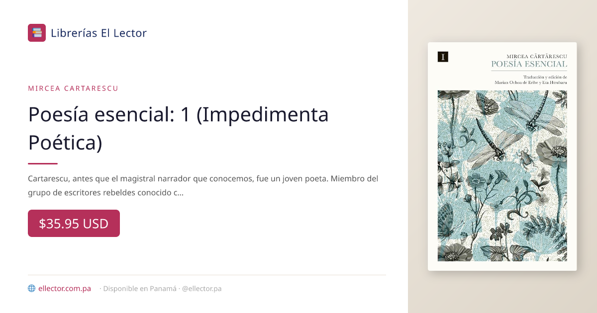 Poesía esencial: 1 (Impedimenta Poética) – Librerías El Lector Panamá