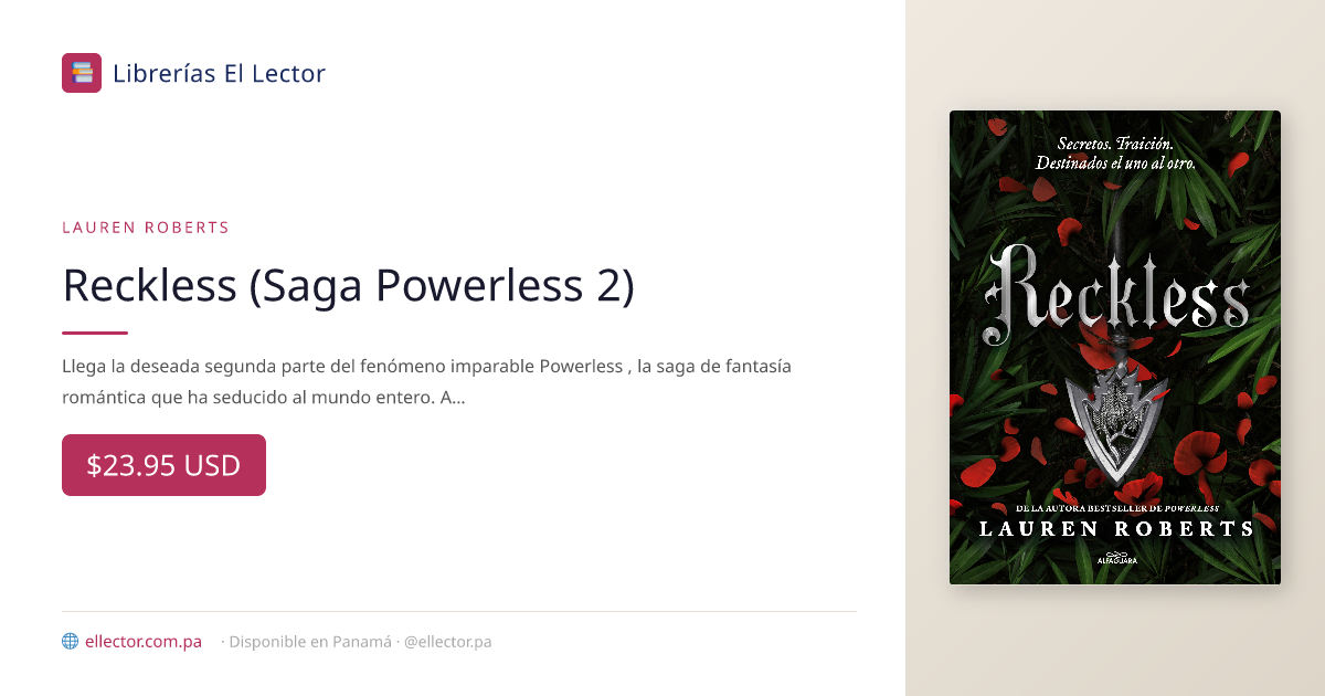 libro | Reckless (Saga Powerless 2) | Lauren Roberts – Librerías El ...