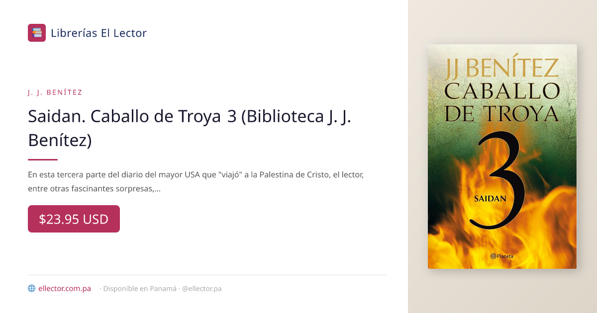 El Lector | Libro | Saidan. Caballo de Troya 3 (Biblioteca J. J ...
