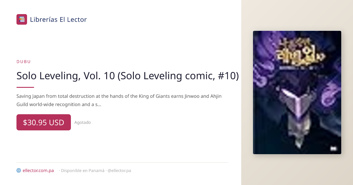 Solo Leveling, Vol. 10 (Solo Leveling comic, #10) – Librerías El Lector ...
