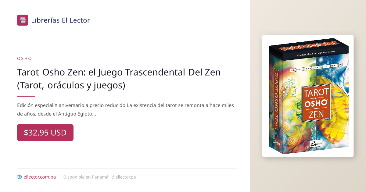 libro | Tarot Osho Zen: el Juego Trascendental Del Zen (Tarot, oráculos ...