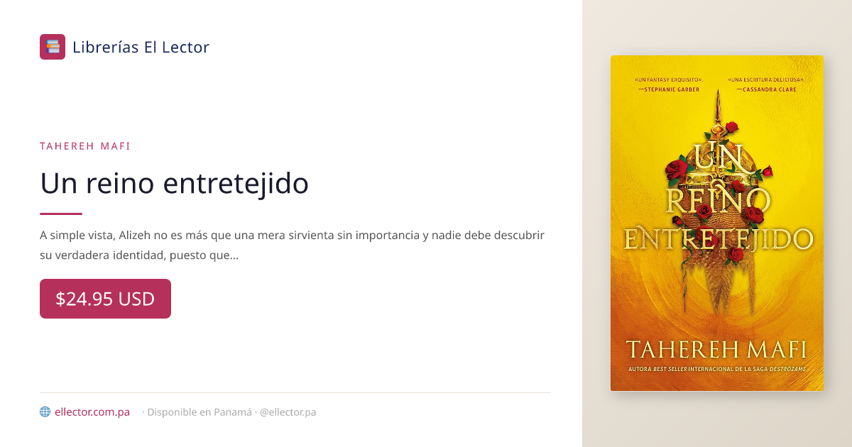El Lector | Libro | Un reino entretejido | TAHEREH MAFI, Ankara Cabeza ...