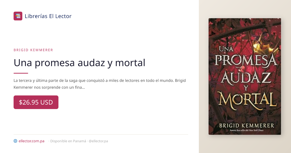 Una promesa audaz y mortal – Librerías El Lector Panamá