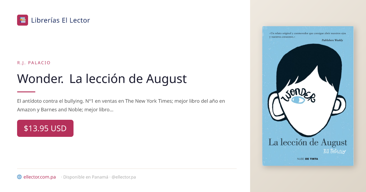 El Lector | Libro | Wonder. La lección de August – Librerías El